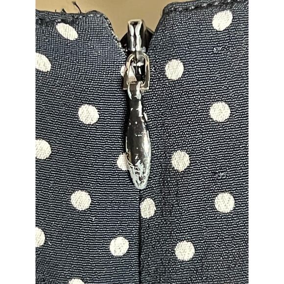 Theory Black Crepe Polka Dot Crew Dress 12 - Picture 8 of 8